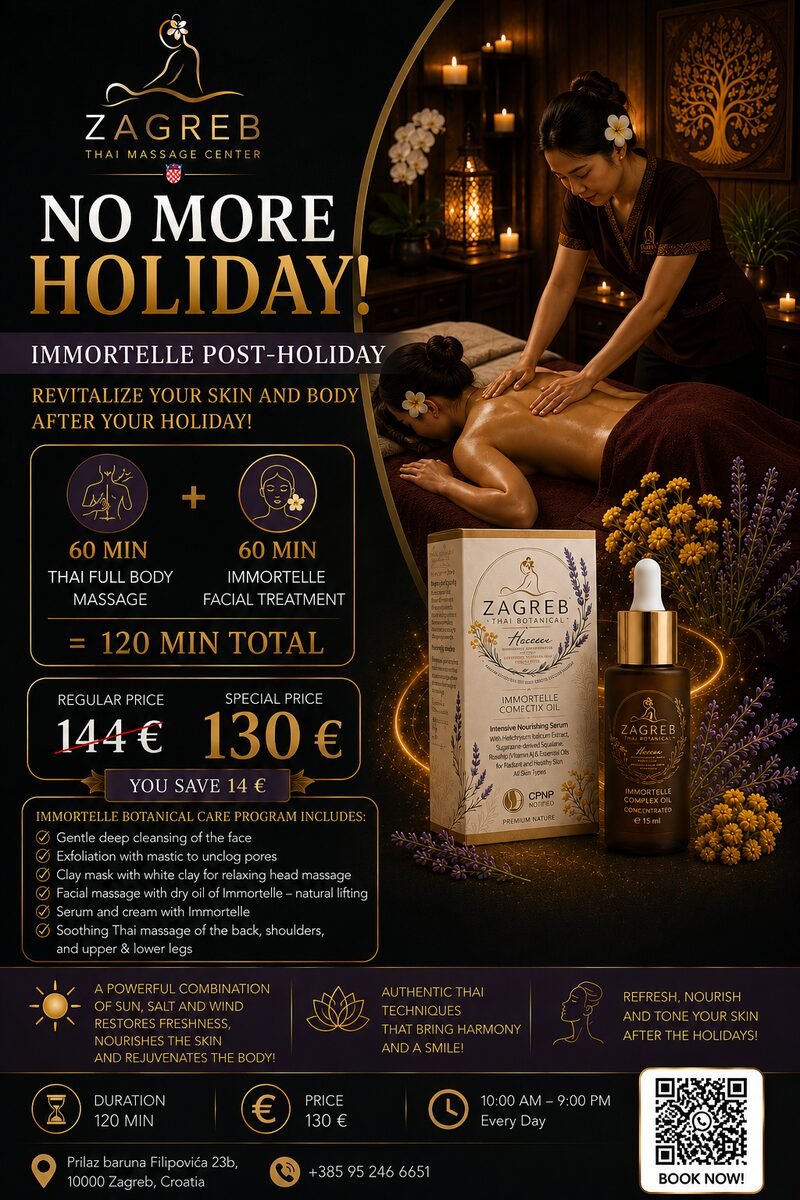 No More Holiday full massage and facial ritual poster