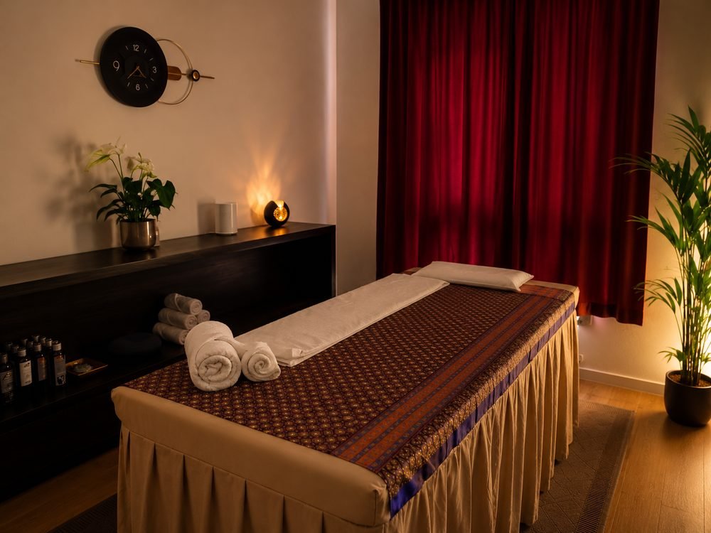 Thai massage treatment room
